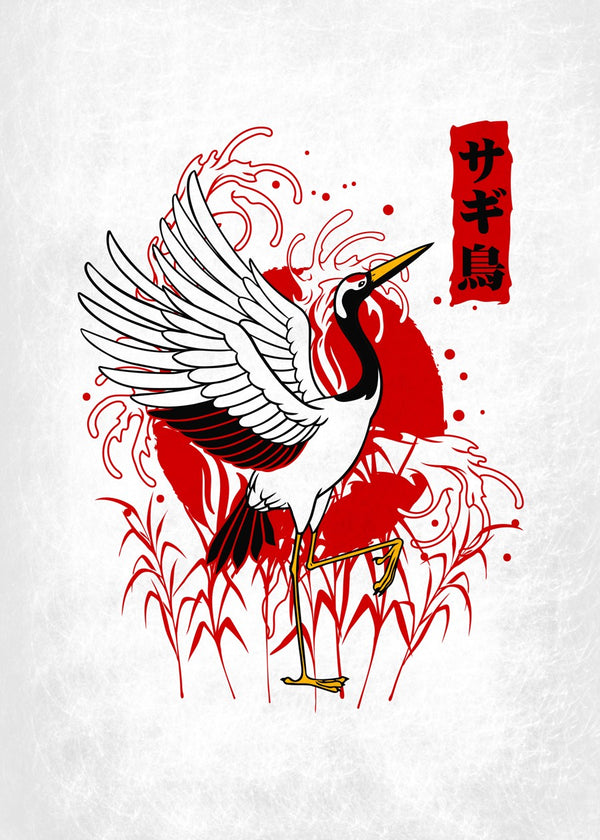 Red-crowned crane