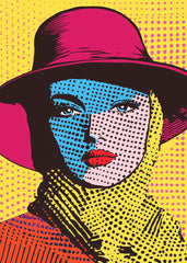 Mediterranean Woman Pop Art Style