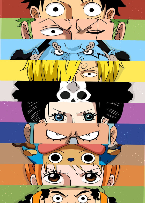 Minimalist  Straw Hat Pirates , One Piece Silhouettes