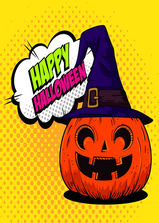 Pop Art Pumpkin Witch