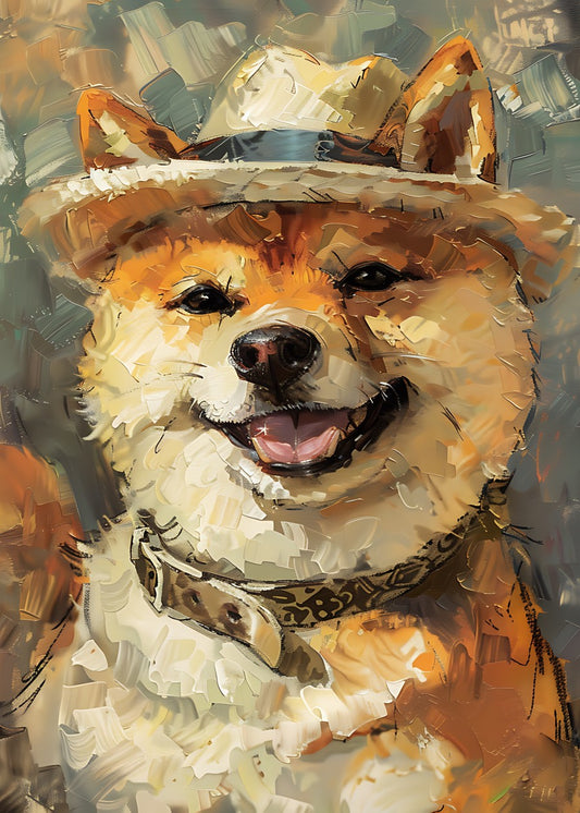 A happy Shiba dog