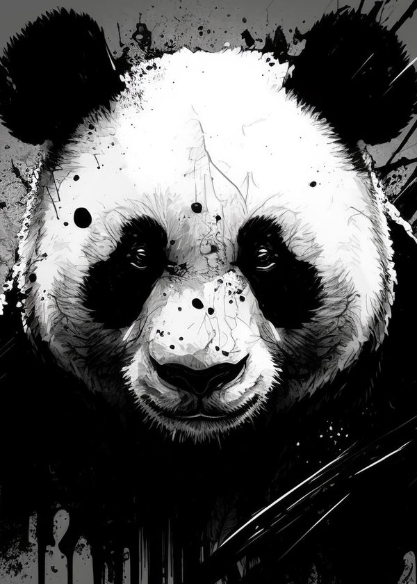 Ink-Splatter Panda