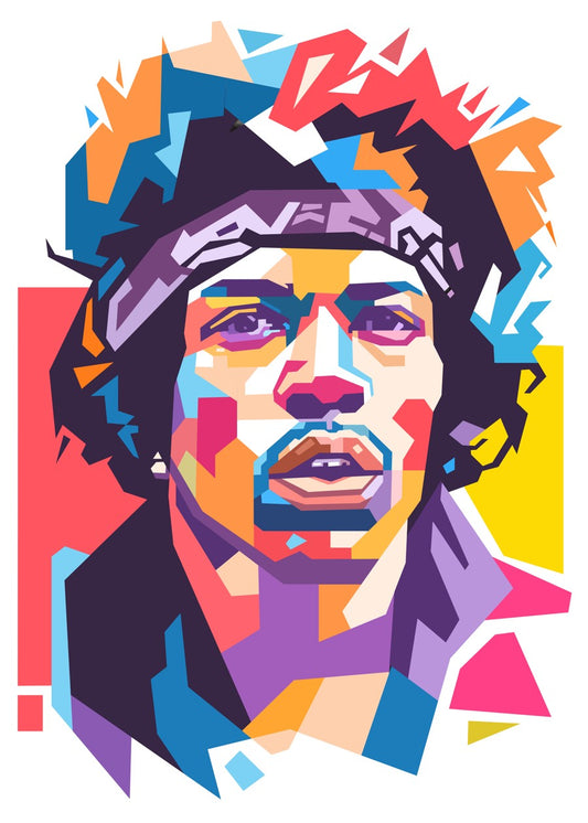 Jimi Hendrix pop art portrait