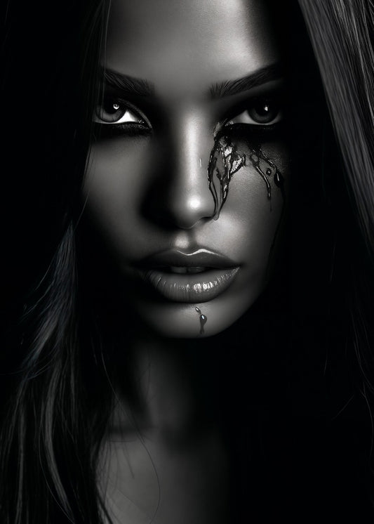Pretty Lady in Black Ink