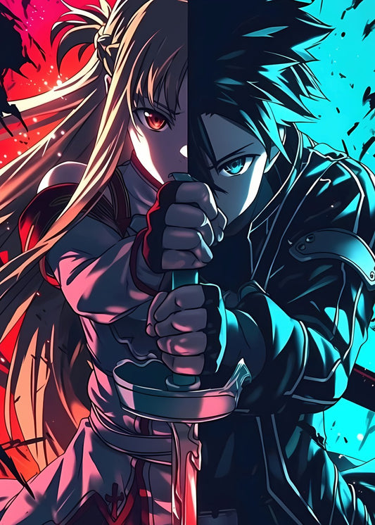 Kirito and Asuna, Sword Art Online