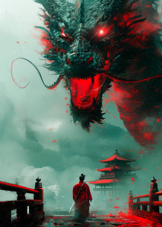 Dragon and Samurai Warrior
