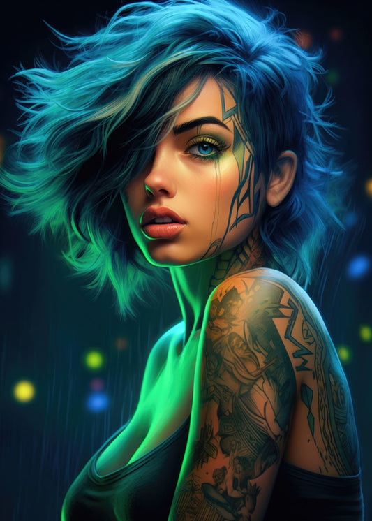 Beautiful Cyberpunk Girl