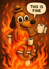 This Is Fine Toilet Meme