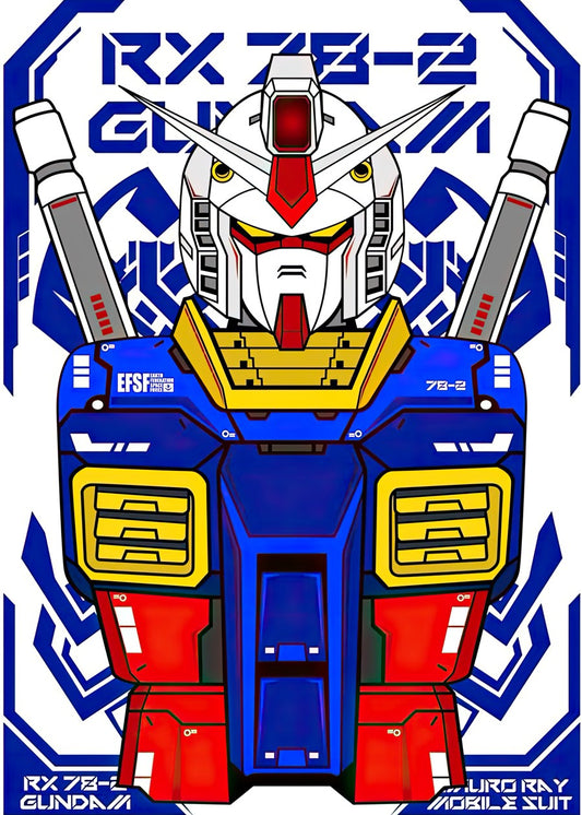 RX-78-2 Blue Schematic Art