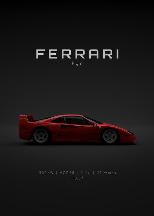 Ferrari F40 1992 - Red Specs
