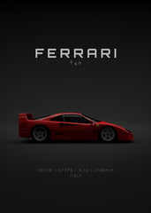 Ferrari F40 1992 - Red Specs