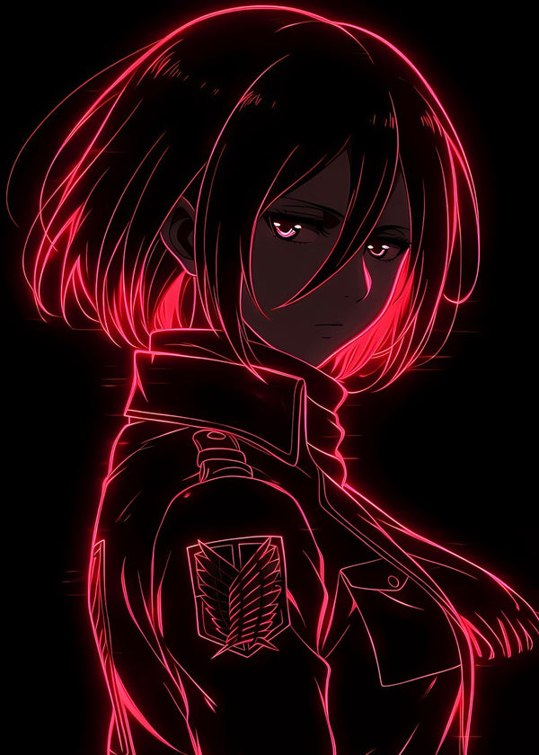 Mikasa Ackerman Neon Light