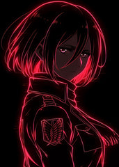 Mikasa Ackerman Neon Light