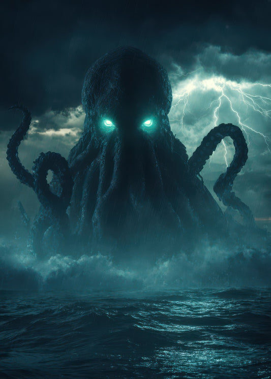 Cthulhu Rising from the Ocean