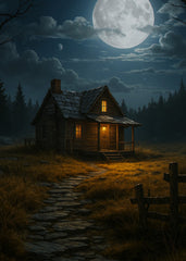 Fantasy house in the night