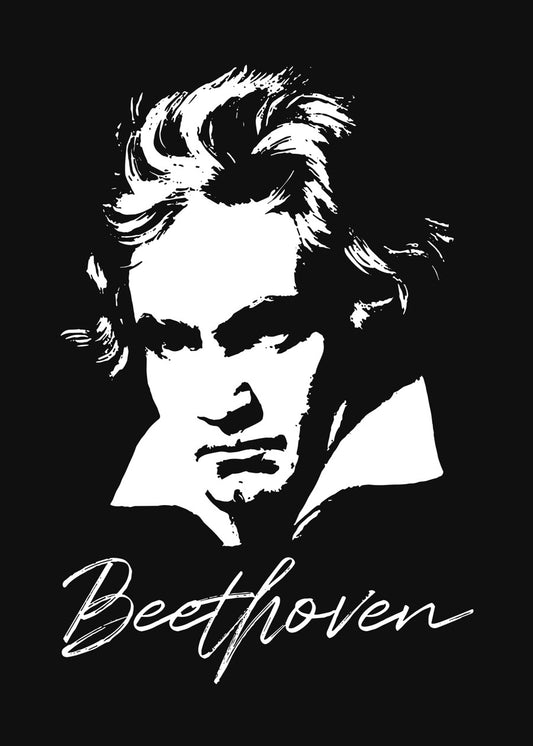 Beethoven White and Black Art