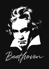 Beethoven White and Black Art