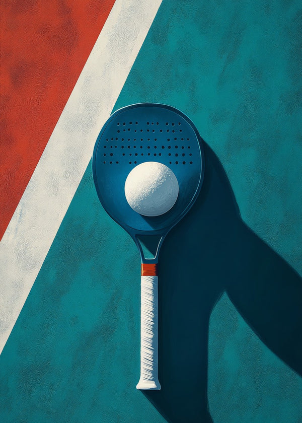 Paddle and Ball Minimalist Art
