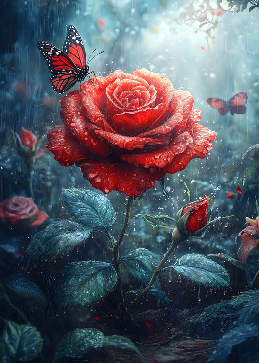Whisper of the Rain on a beautiful rose