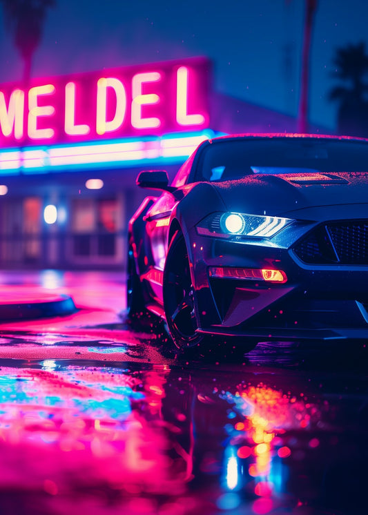 Neon Mustang