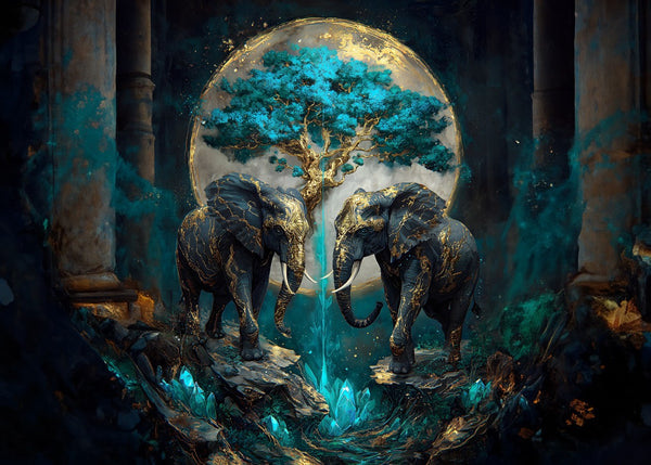 Celestial Guardians Of Elephants