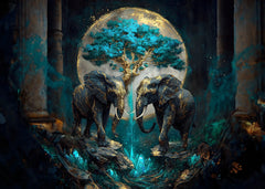 Celestial Guardians Of Elephants