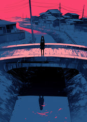 Anime Girl on Bridge