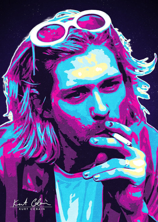 Kurt Cobain Nirvana Retro
