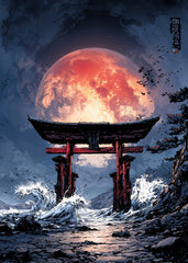 Torii Gate Blood Moon