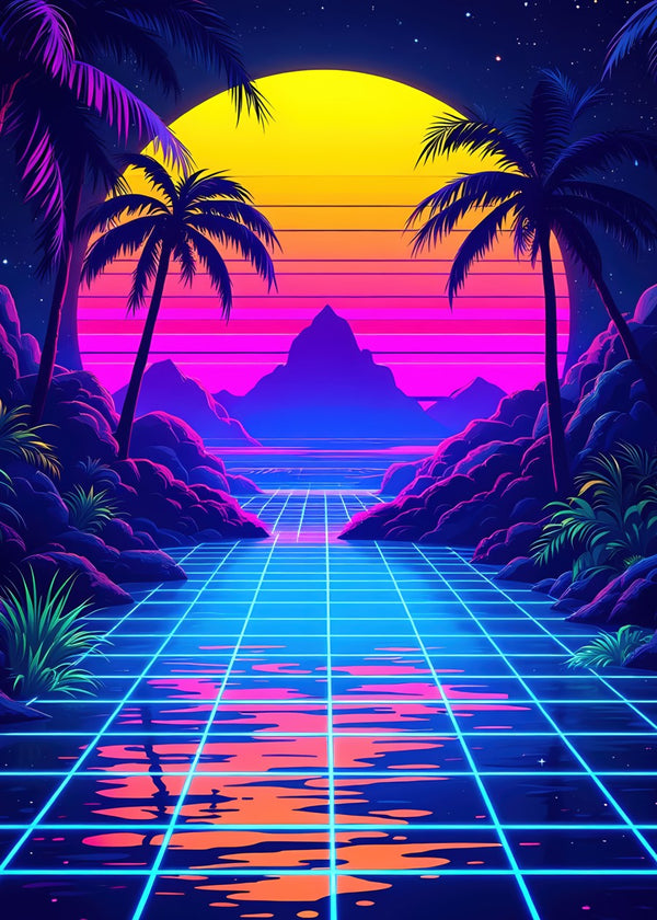 Neon Sunset Retro Wave