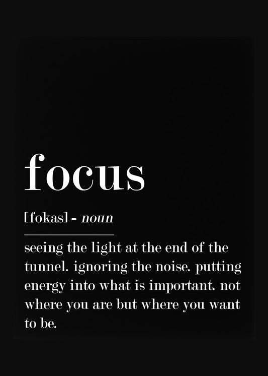 Focus definition black background