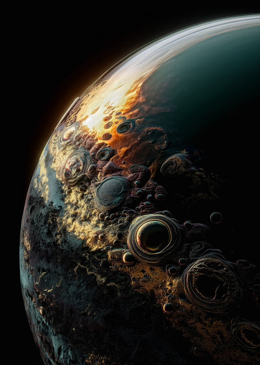 Cratered Alien World 