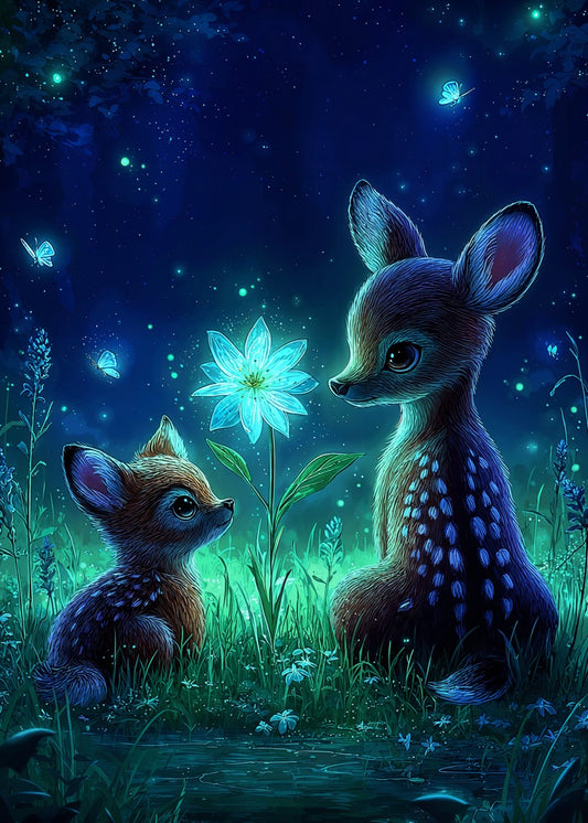 Deer and the Glowing Flower