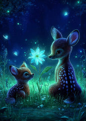 Deer and the Glowing Flower