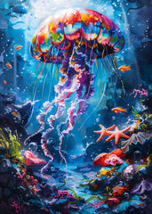 Kaleidoscope Depths Of Jellyfish