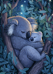 Sleeping Koala and Baby