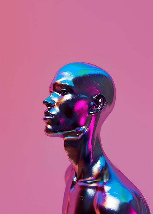 Futuristic Chrome Portrait
