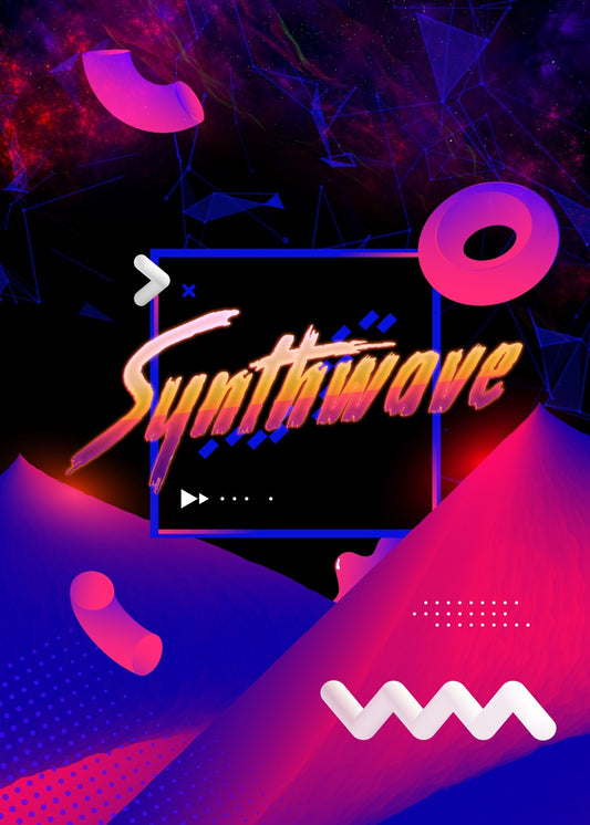 Neon synthwave horizon