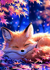 Sleeping Fox in Autumn Glow