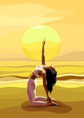 Dynamic Yoga at Golden Hour