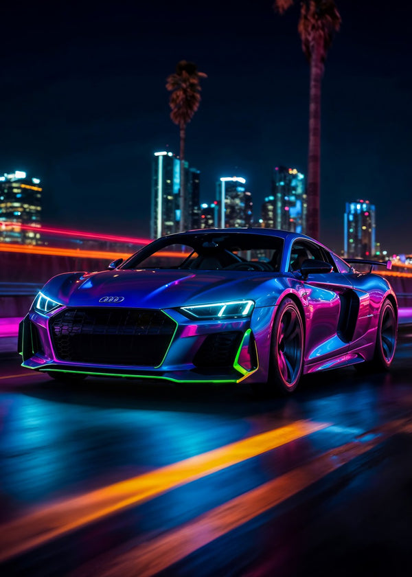 Audi Sports Car at Night