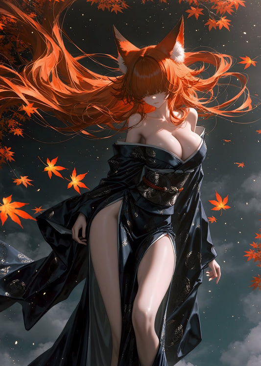 Fox Spirit in the Autumn Night