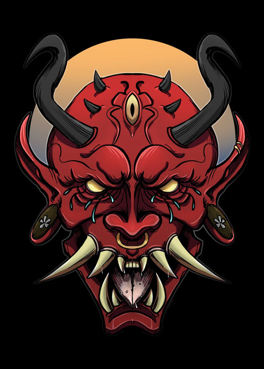 Japanese Hannya Mask Oni Demon