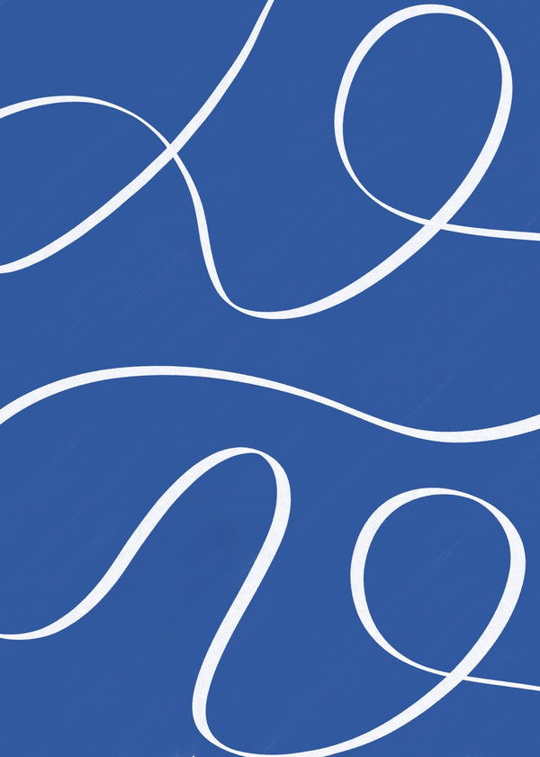 Blue Lines Minimal Art