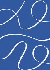 Blue Lines Minimal Art