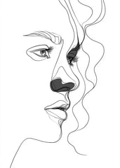 Side view of a woman