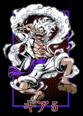 Luffy Gear 5 Pop Art Style