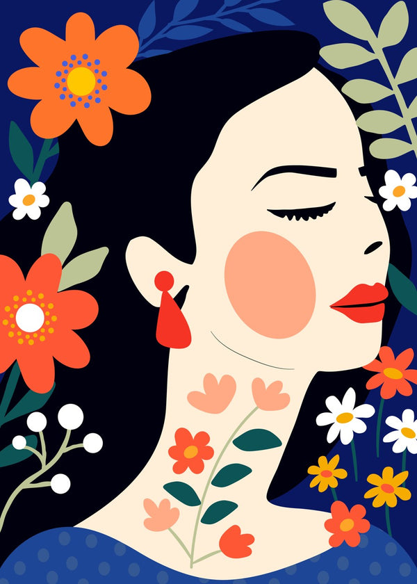 Floral Beauty Portrait