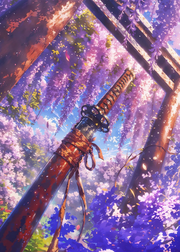 Katana in Wisteria Garden