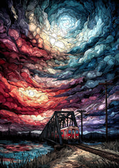 Train Through Painted Skies